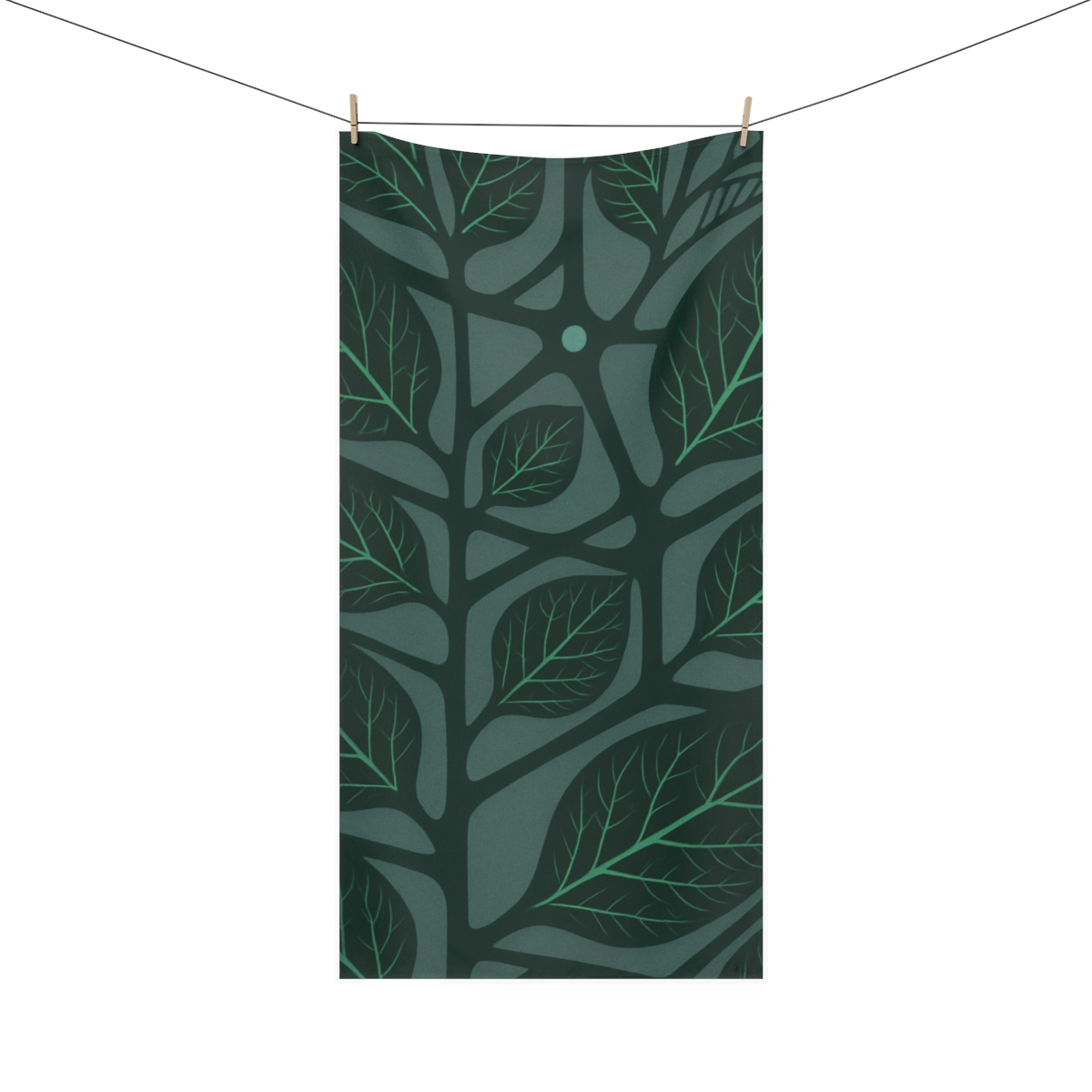 Lattice Leaf Venation designer printed towels