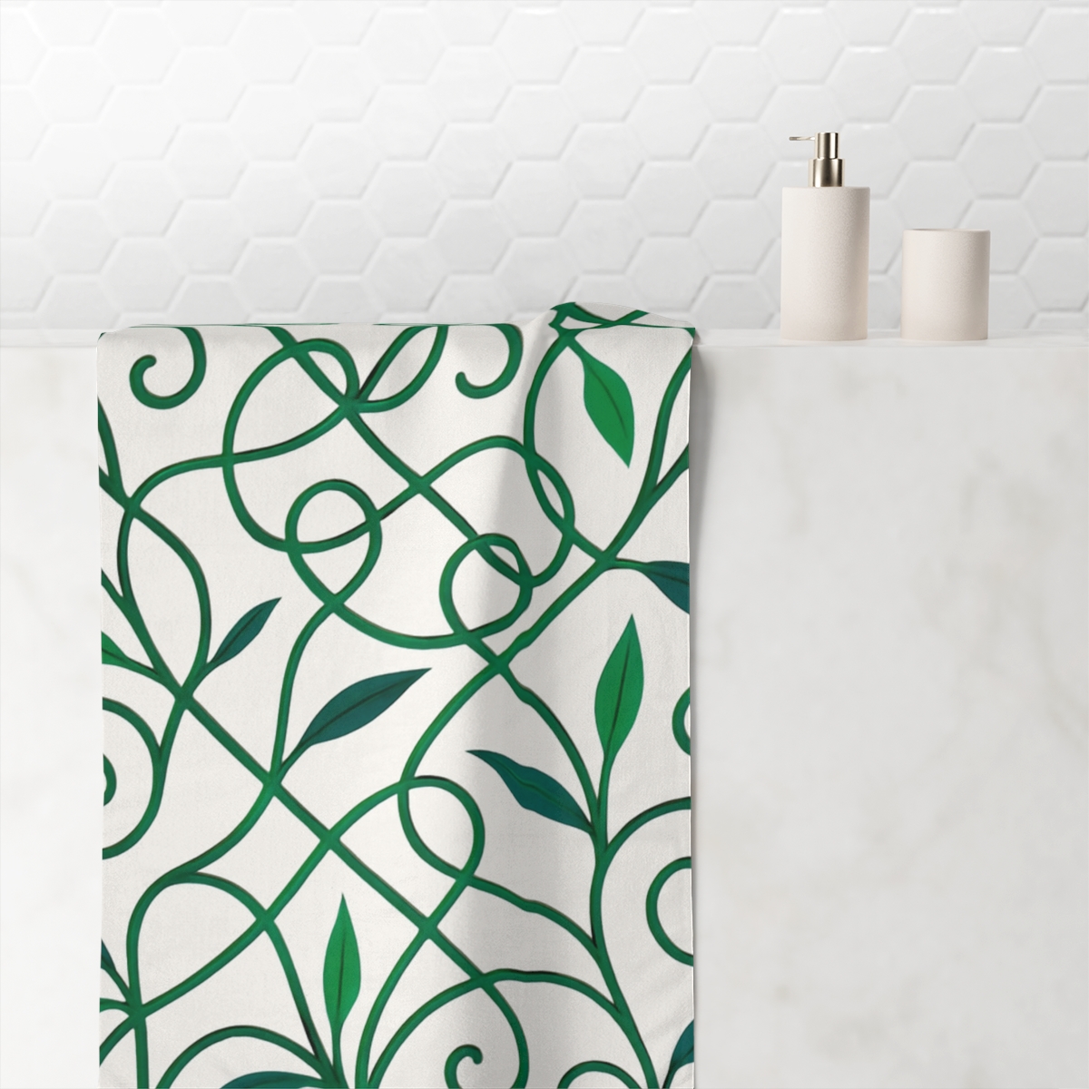 Lattice Vine Network custom towels