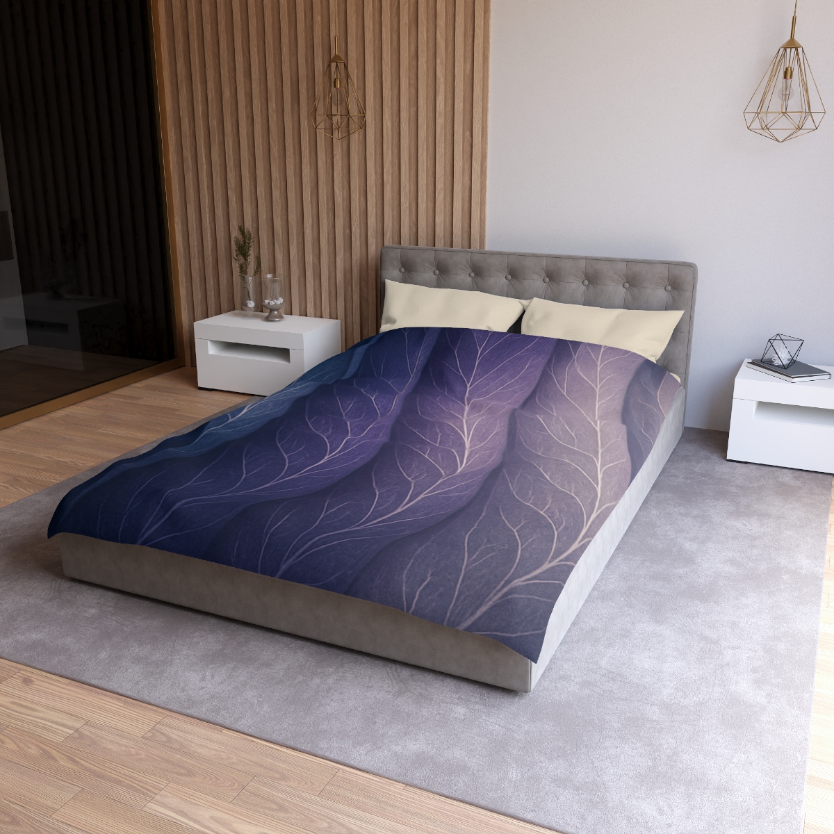 Leaf Vein Aurora Drapery custom duvets