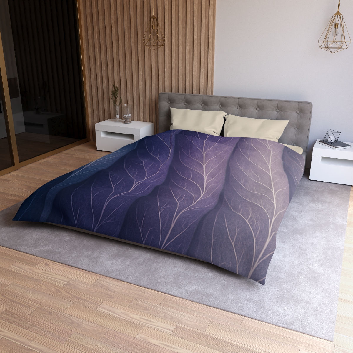 Leaf Vein Aurora Drapery custom duvets