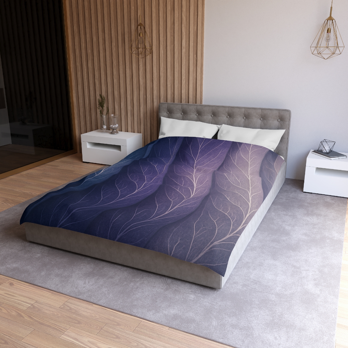 Leaf Vein Aurora Drapery custom duvets