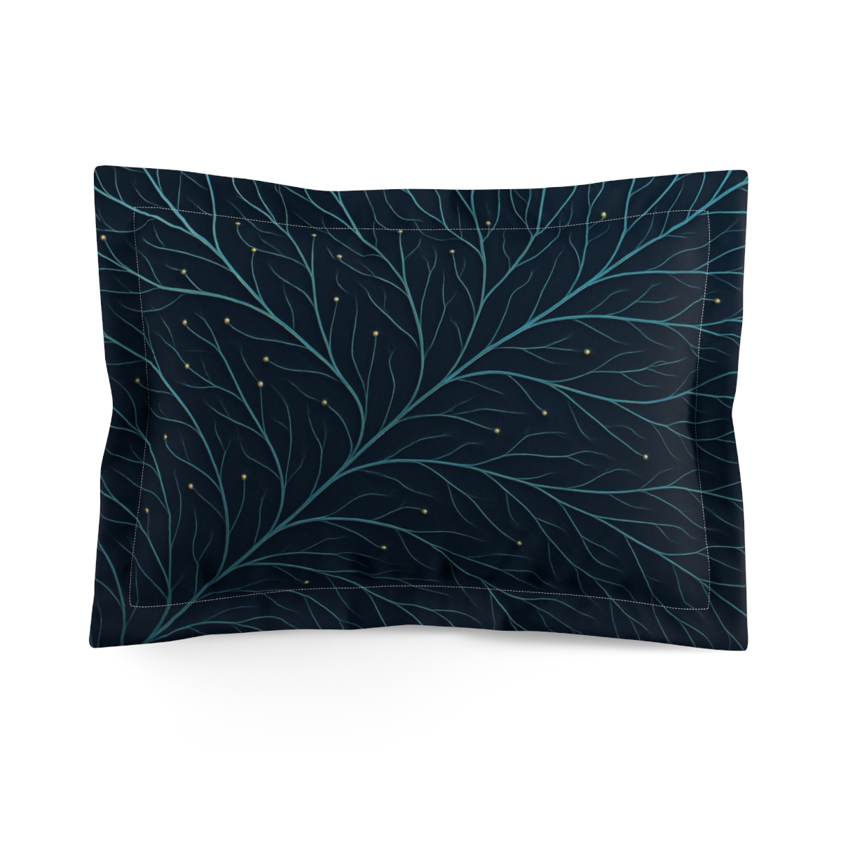 Leaf Vein Circuit Filigree designer printed pillows