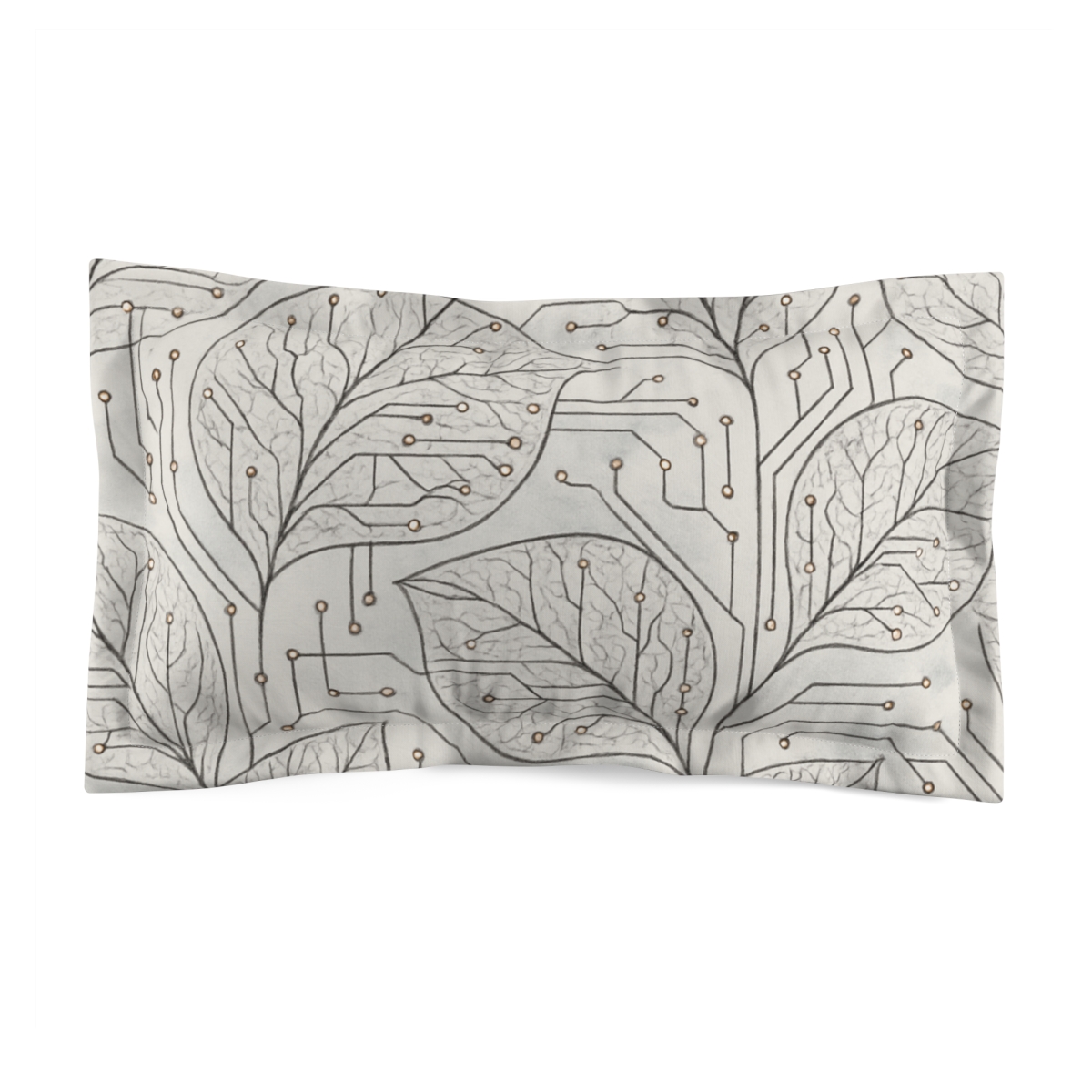 Leaf Vein Circuit Filigree designer printed pillows