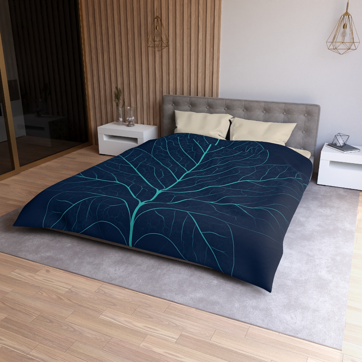 Leaf Vein Circuit Filigree stylish duvet covers