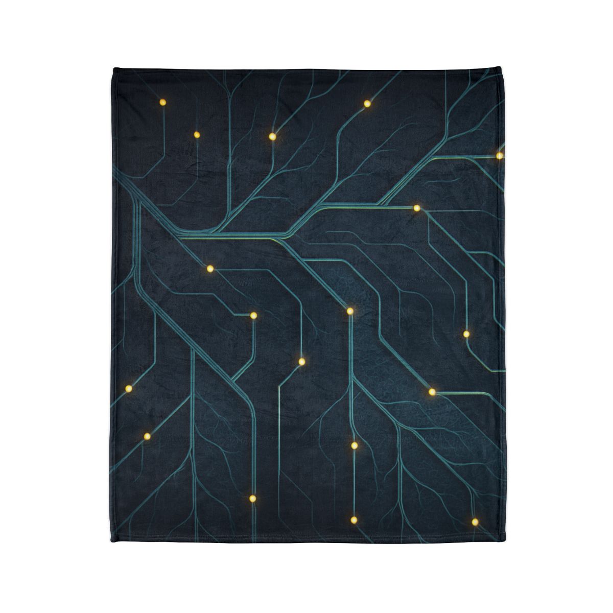 Leaf Vein Circuit Filigree personalized cozy blankets