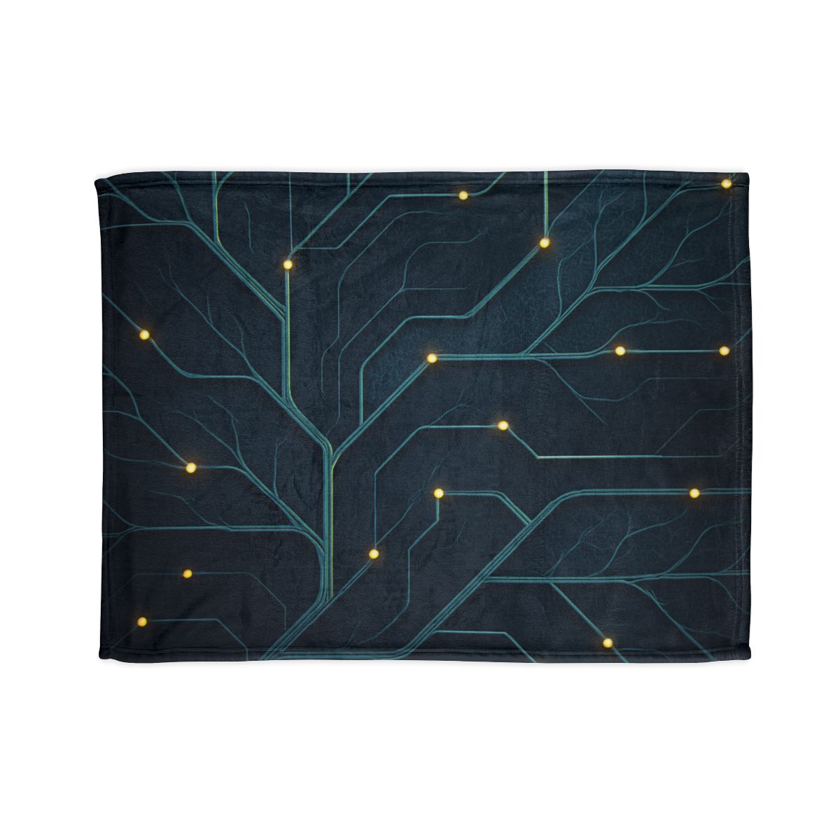 Leaf Vein Circuit Filigree personalized cozy blankets