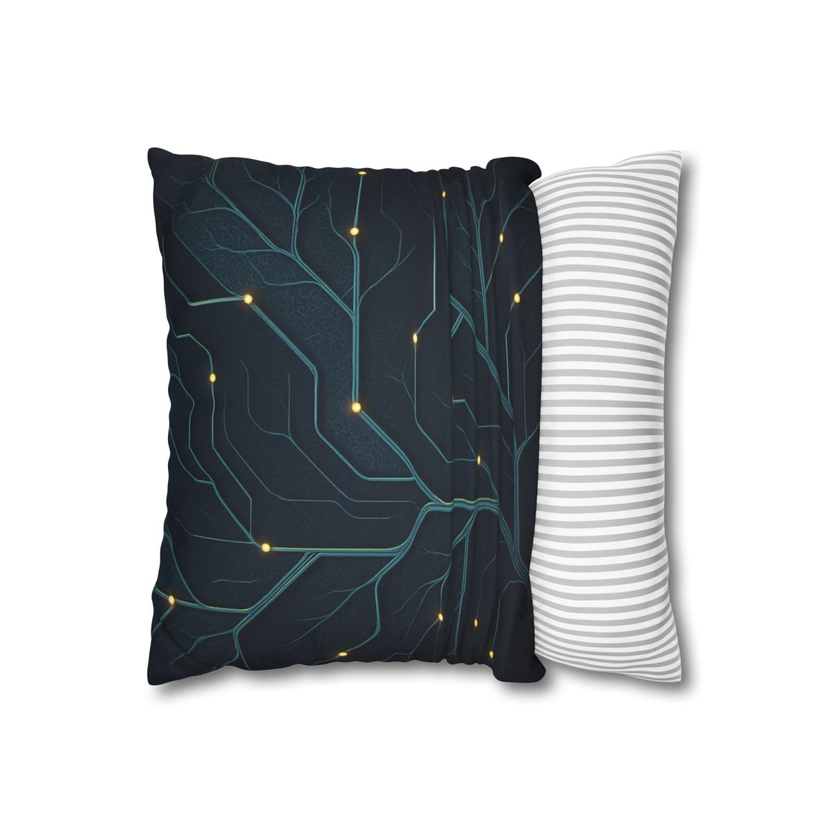 Leaf Vein Circuit Filigree soft cotton pillow cases
