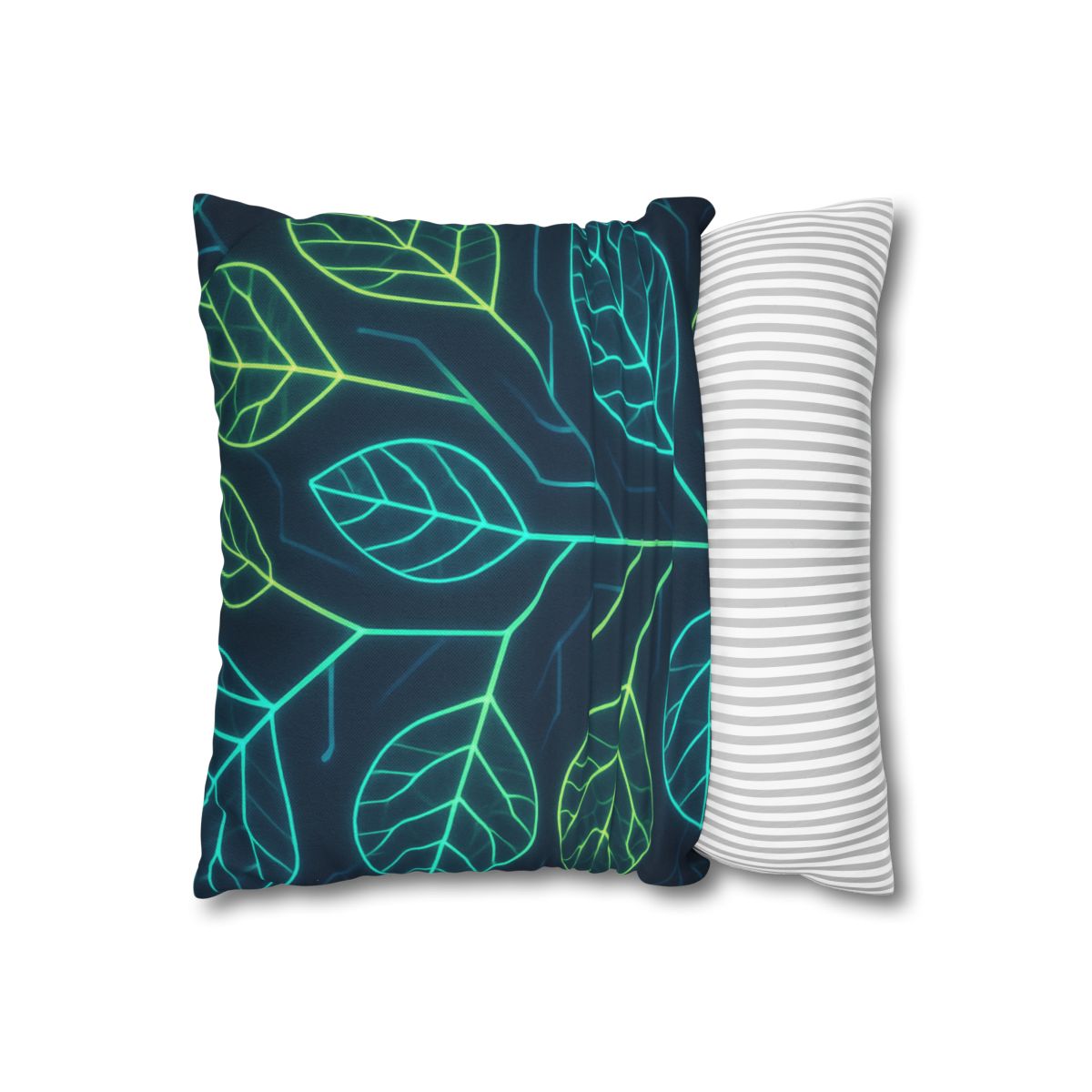Leaf Vein Circuit Flow designer print pillow cases