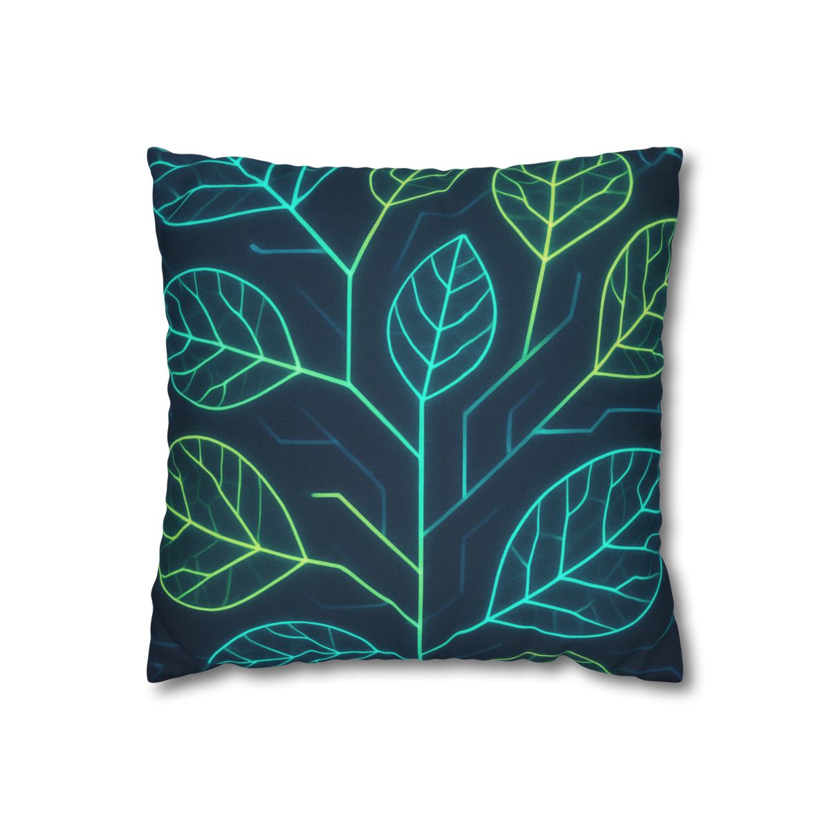 Leaf Vein Circuit Flow designer print pillow cases