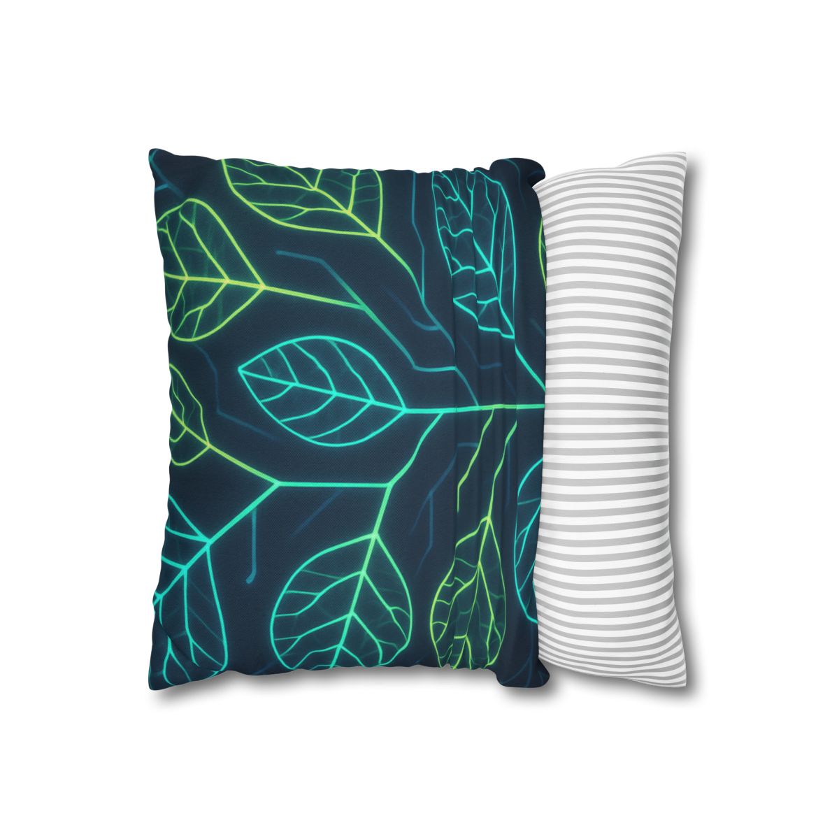 Leaf Vein Circuit Flow designer print pillow cases