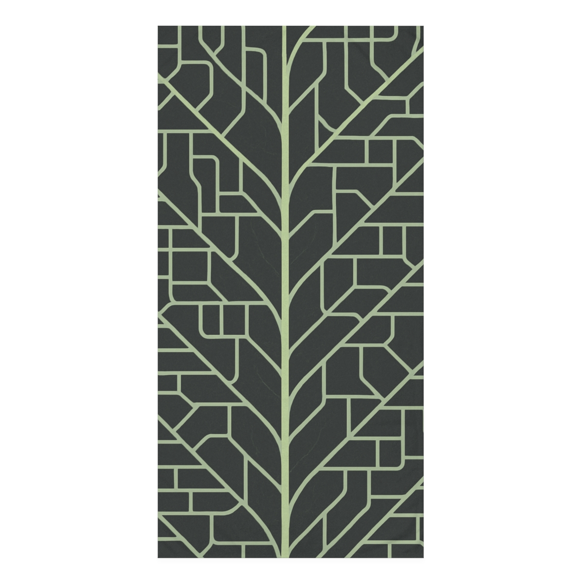 Leaf Vein Circuit Grid custom towels