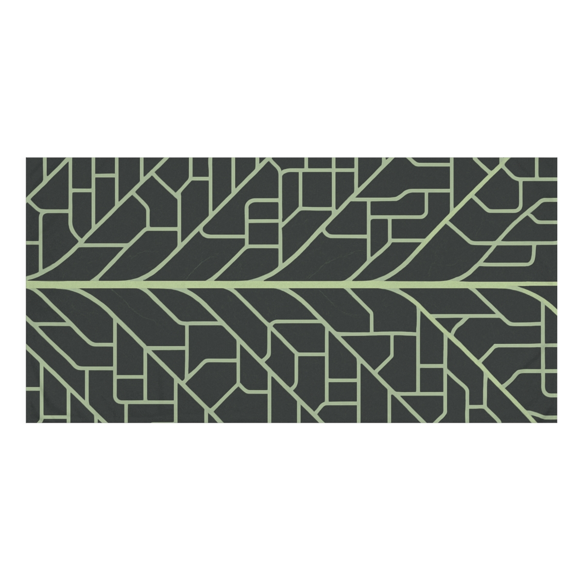 Leaf Vein Circuit Grid custom towels