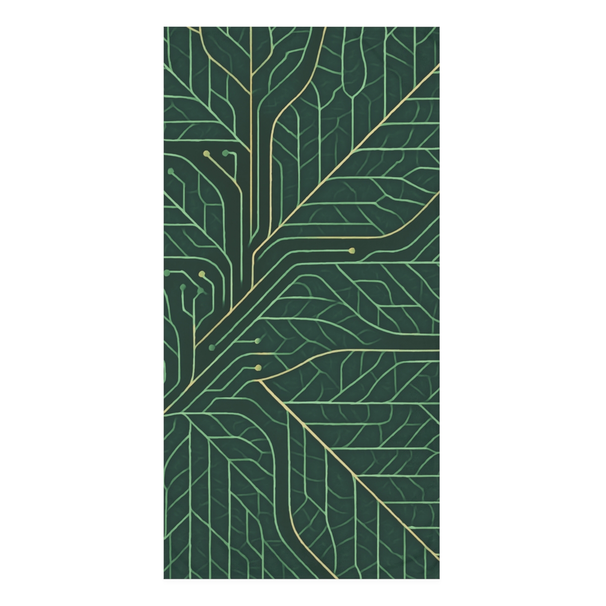 Leaf Vein Circuit Tangle soft cotton towels