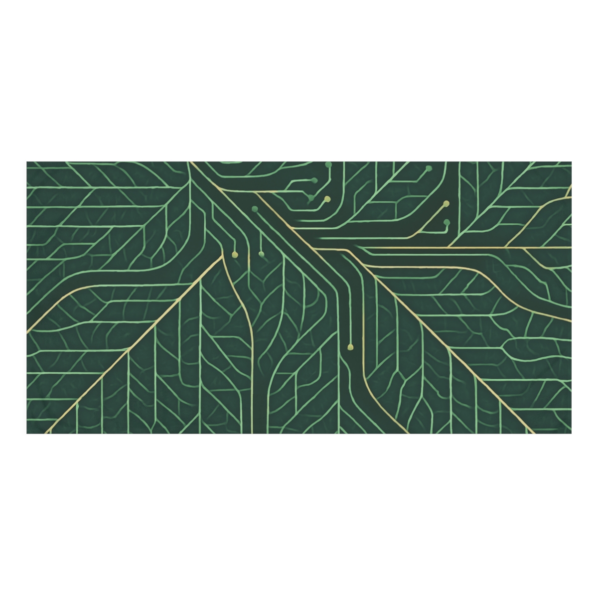 Leaf Vein Circuit Tangle soft cotton towels