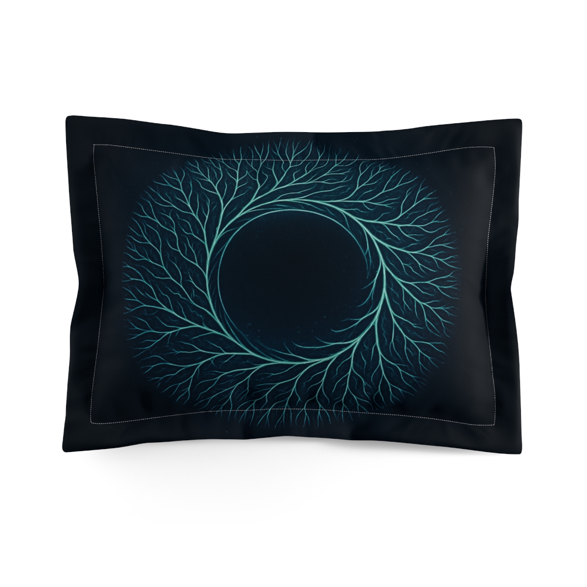 Leaf Vein Circuitry Halo unique shape pillows