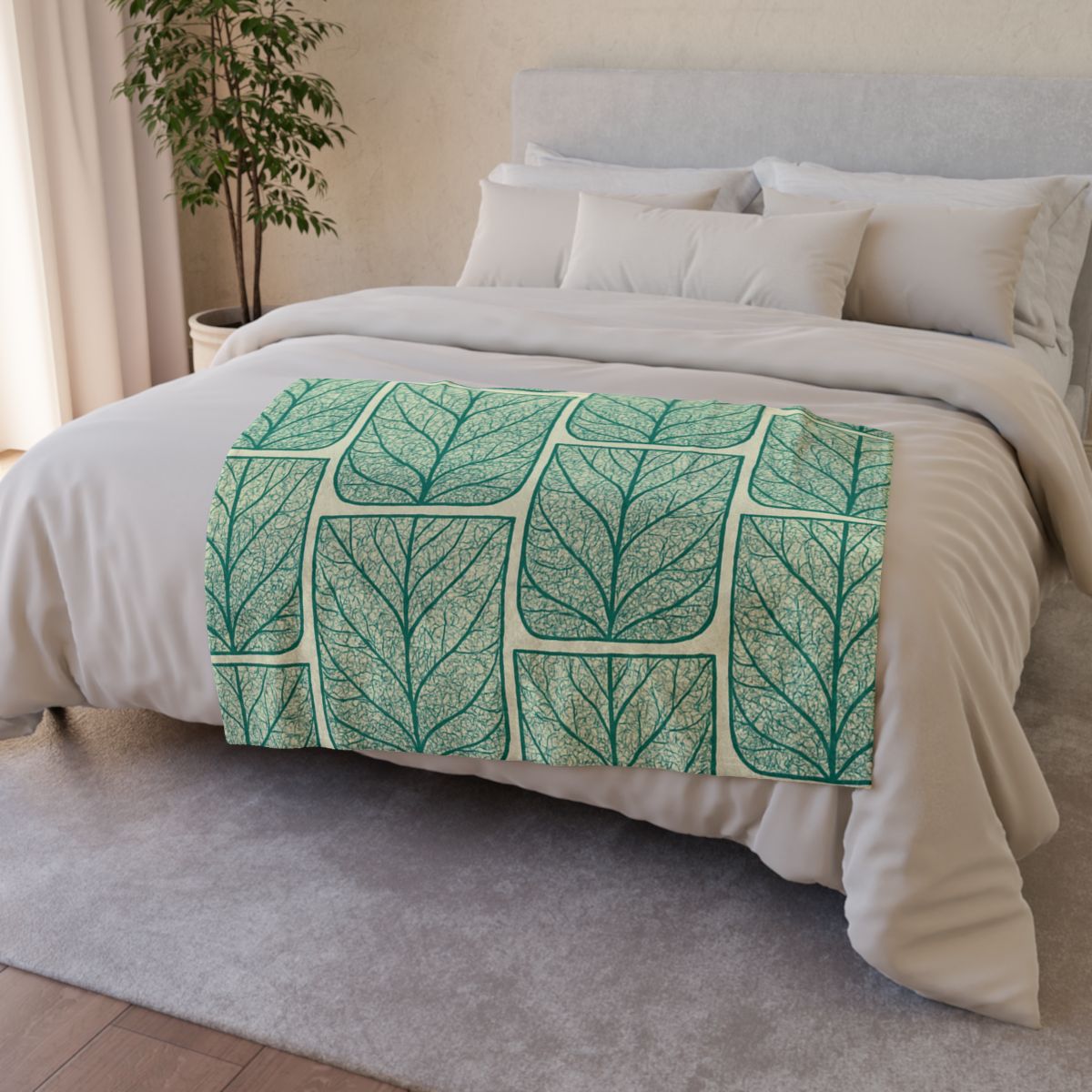 Leaf Vein Lace Grid warm winter blankets