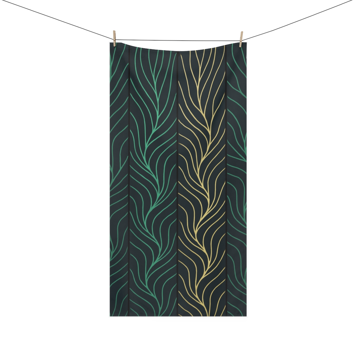 Leaf Vein Ripple Panels trendy hand towels