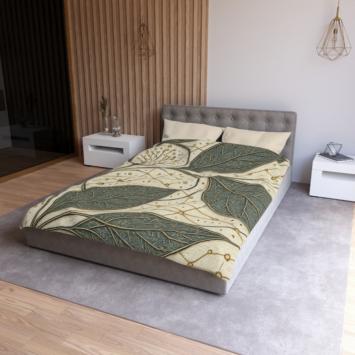 Leaf Vein Starchart Filigree personalized bedding duvets