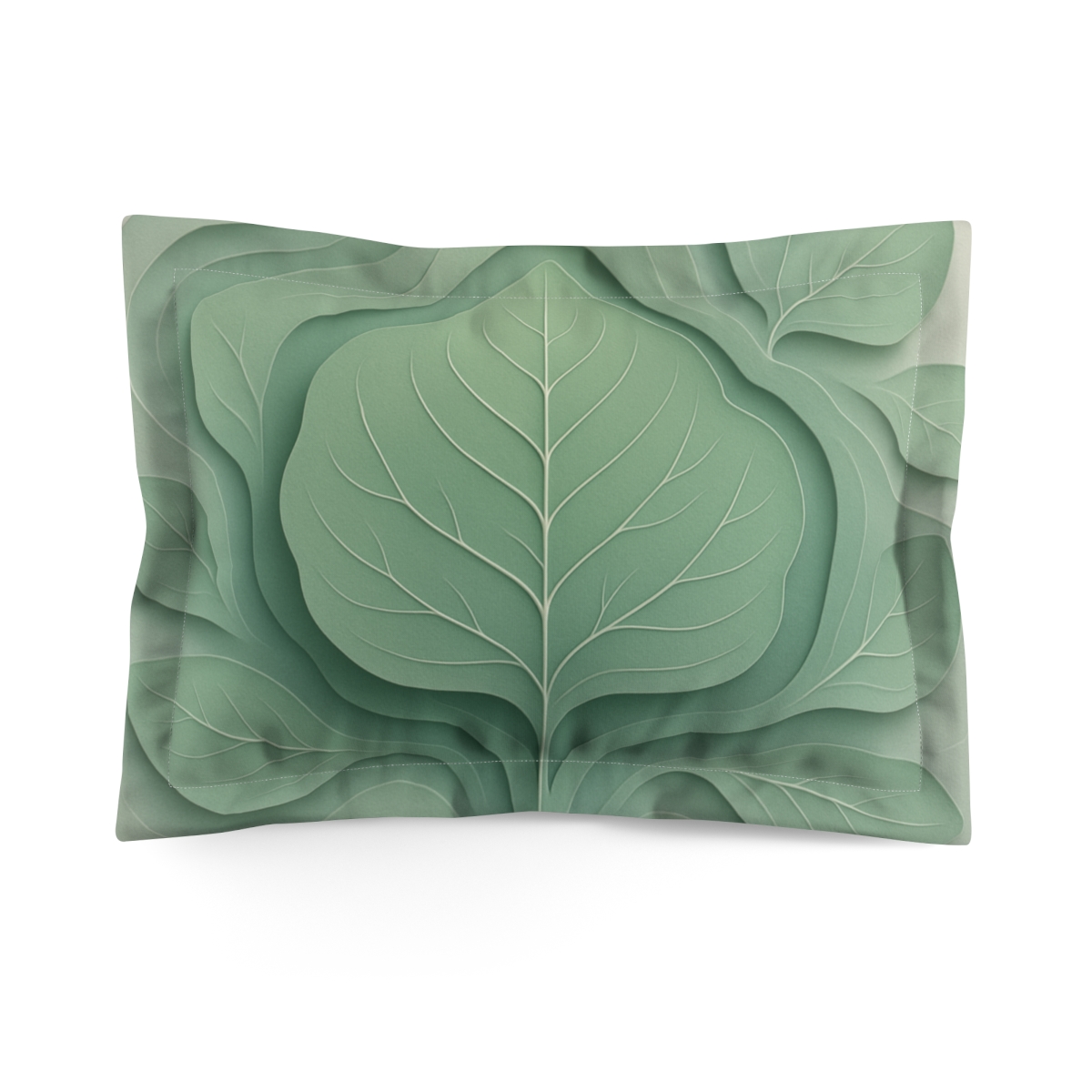 Leaf Vein Topography Layers designer printed pillows