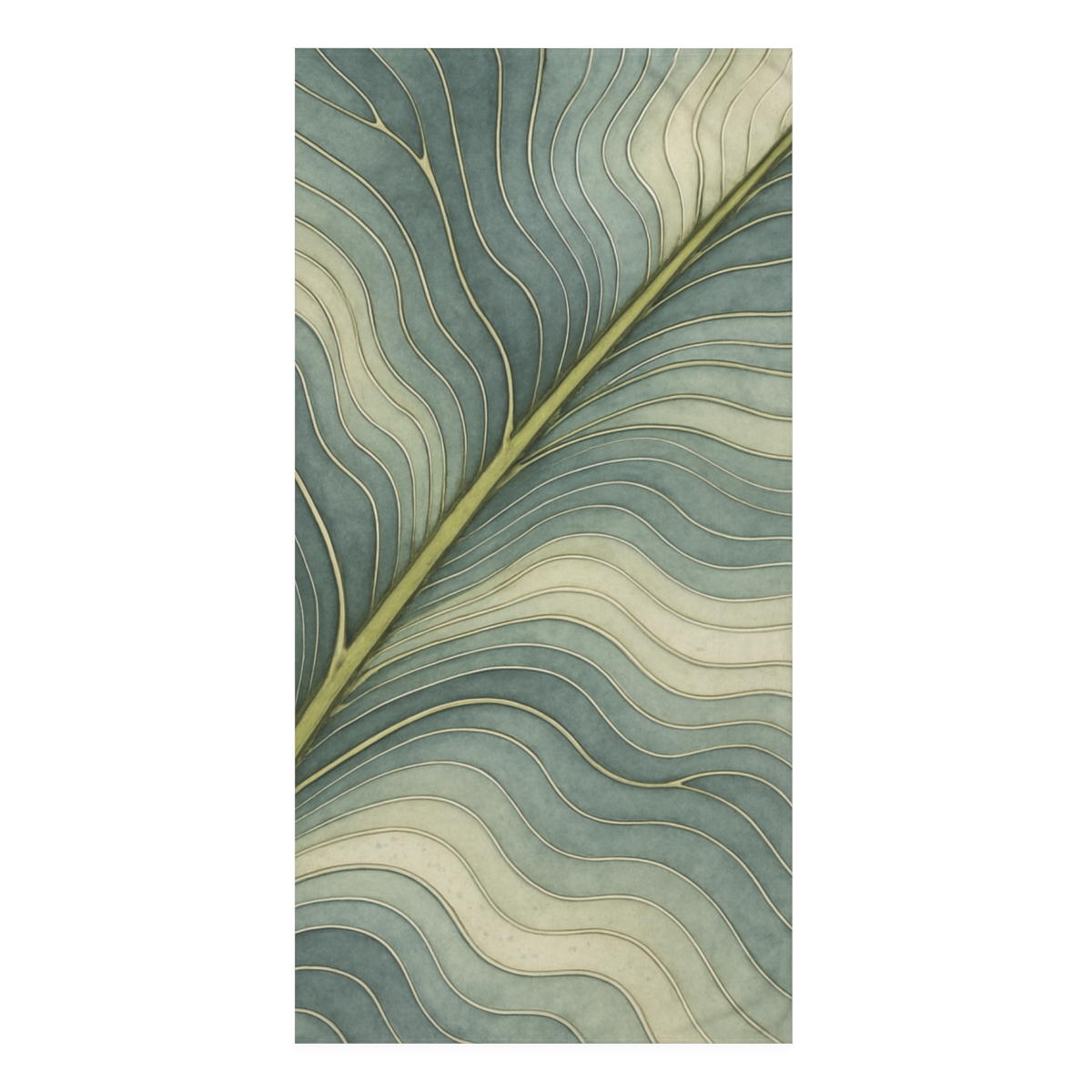 Leaf Vein Topography Map designer printed towels