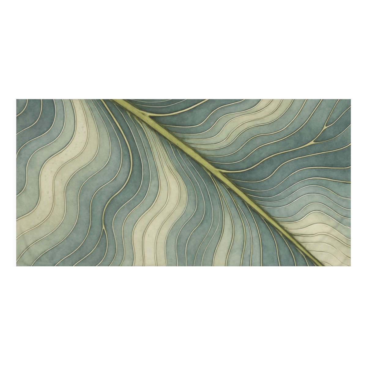 Leaf Vein Topography Map designer printed towels