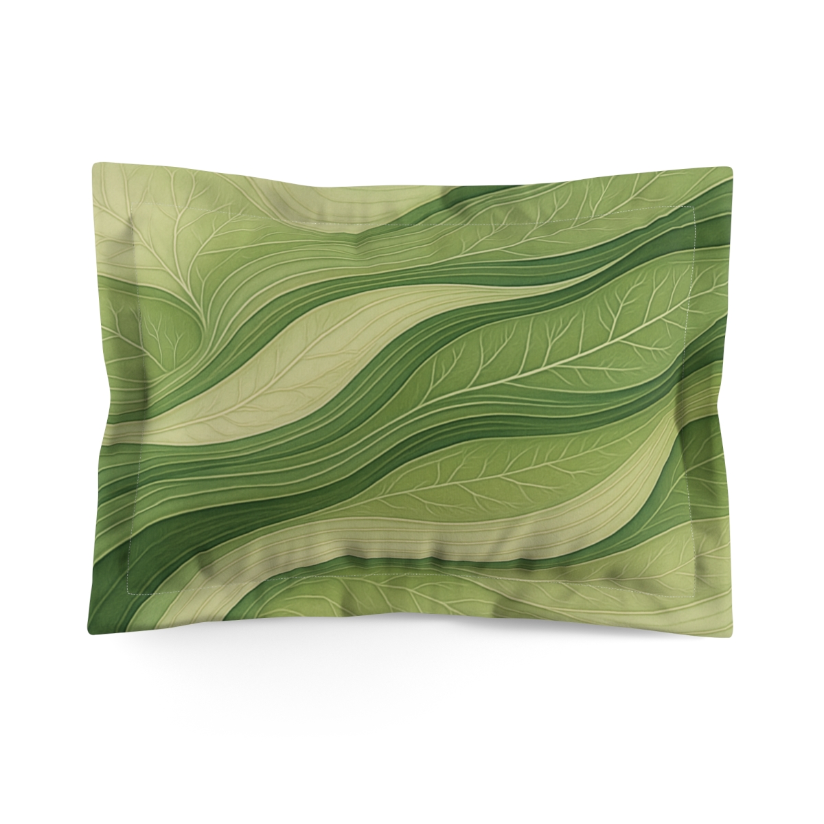 Leaf Vein Topography Waves designer printed pillows