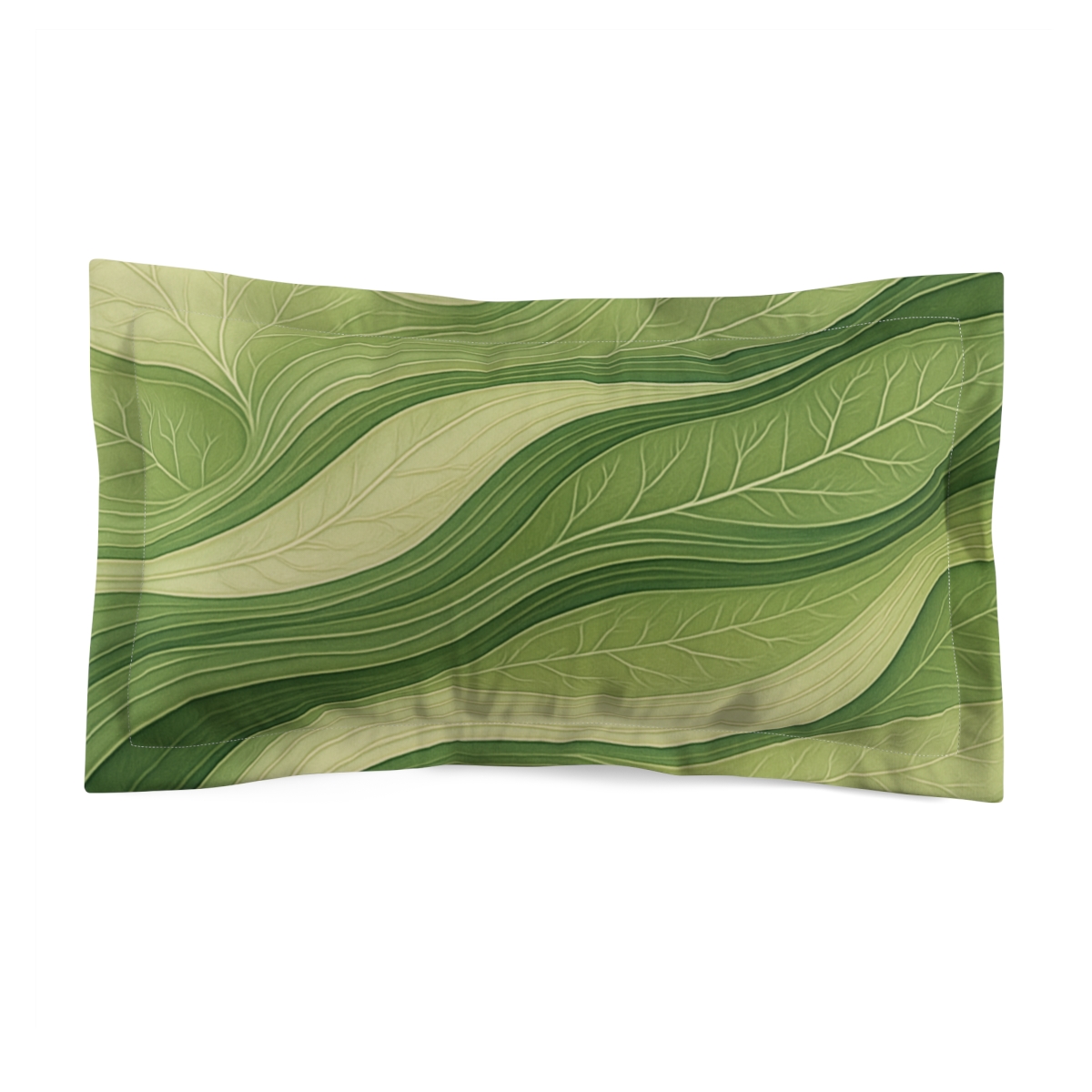 Leaf Vein Topography Waves designer printed pillows