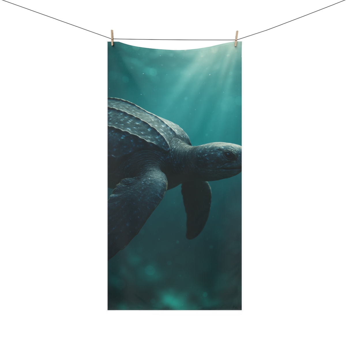 Leatherback Drift Sea Turtle stylish beach towels