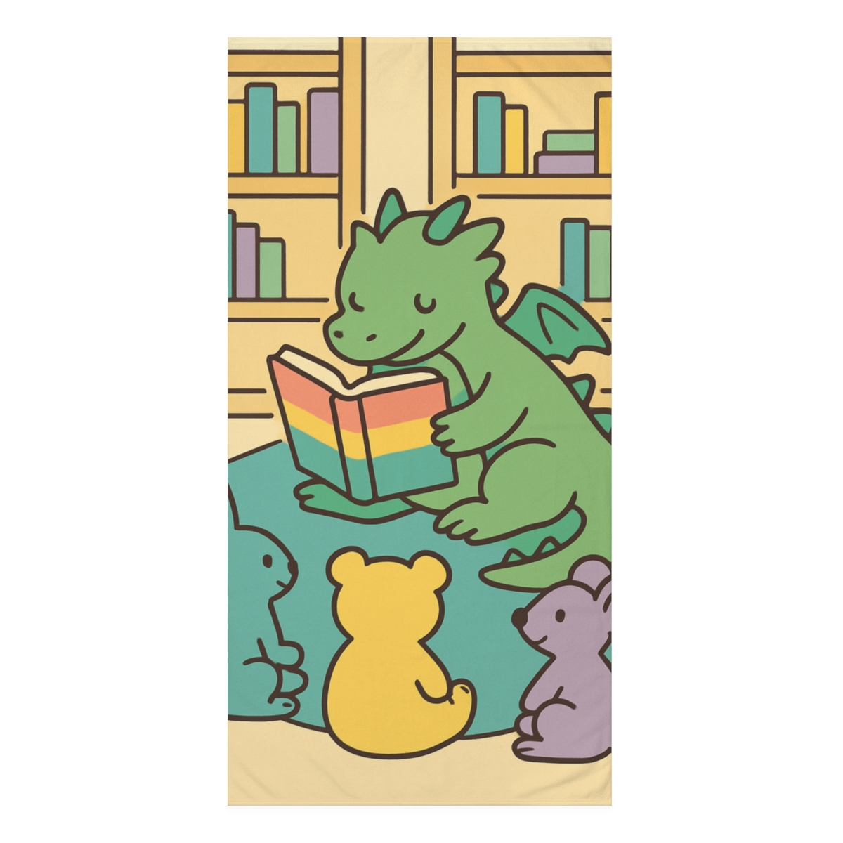 Library Dragon Reading Circle decorative home towels