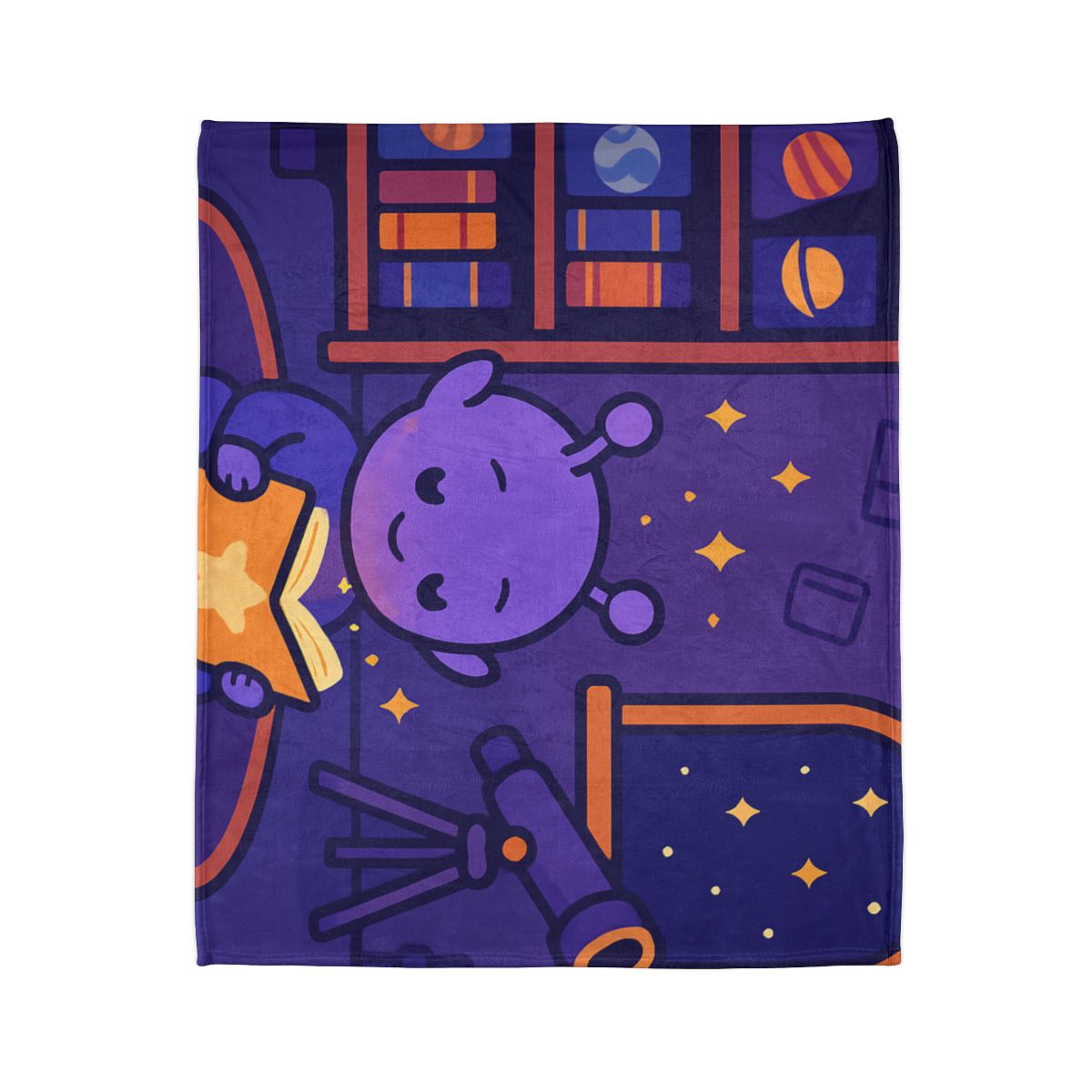 Library Of Floating Star Books stylish throw blankets