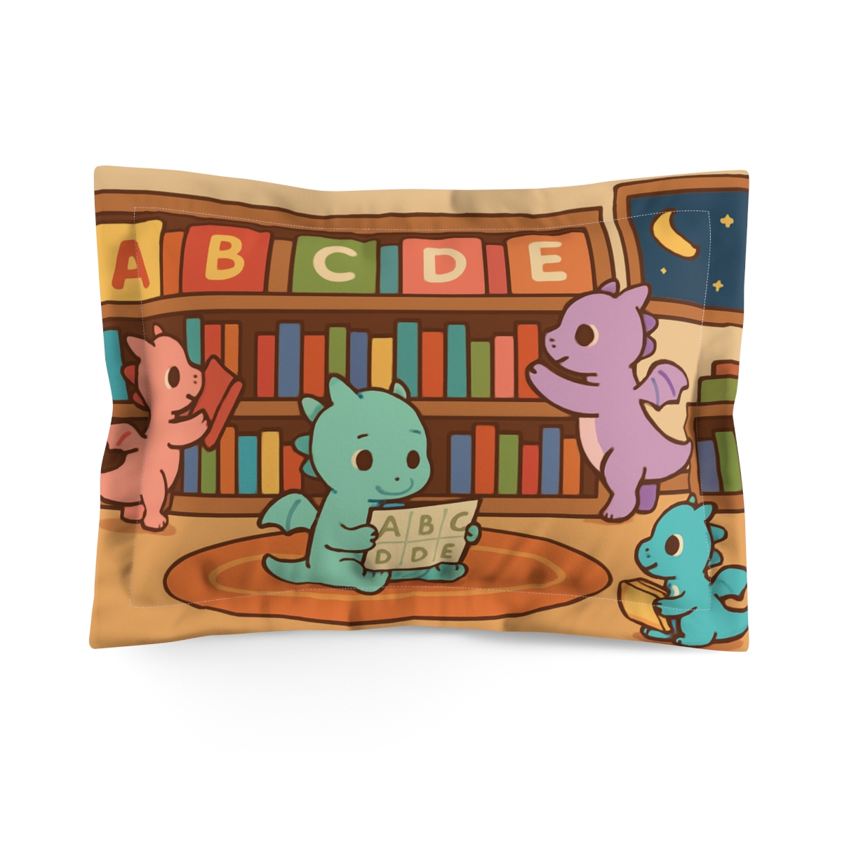 Library Of Tiny Dragons And Alphabet Maps trendy accent pillows