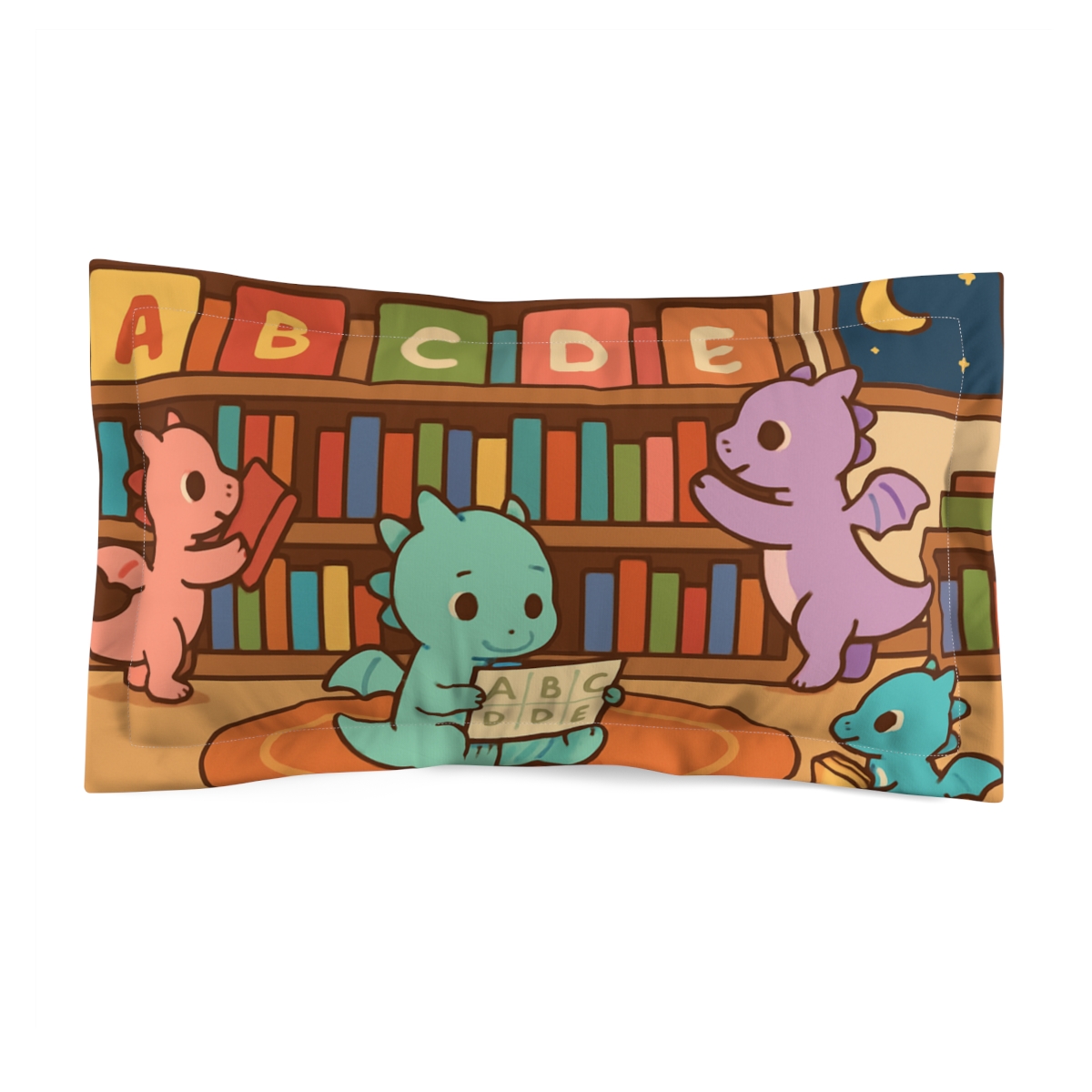 Library Of Tiny Dragons And Alphabet Maps trendy accent pillows