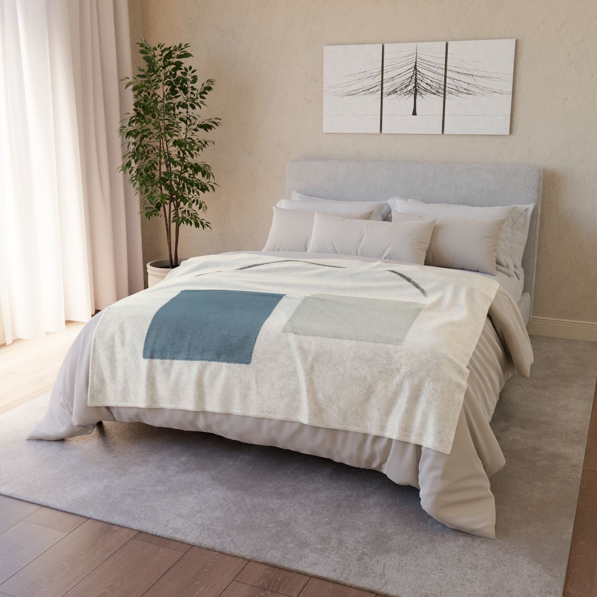 Low Arc Over Offset Squares stylish throw blankets