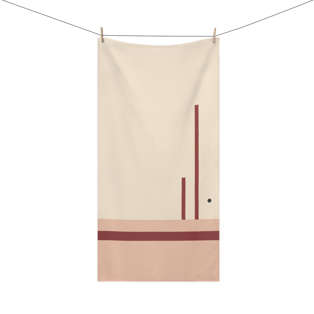 Low Horizon Bar And Tall Post personalized bath towels