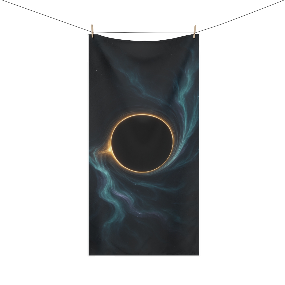 Luminous Event Horizon Bloom stylish beach towels