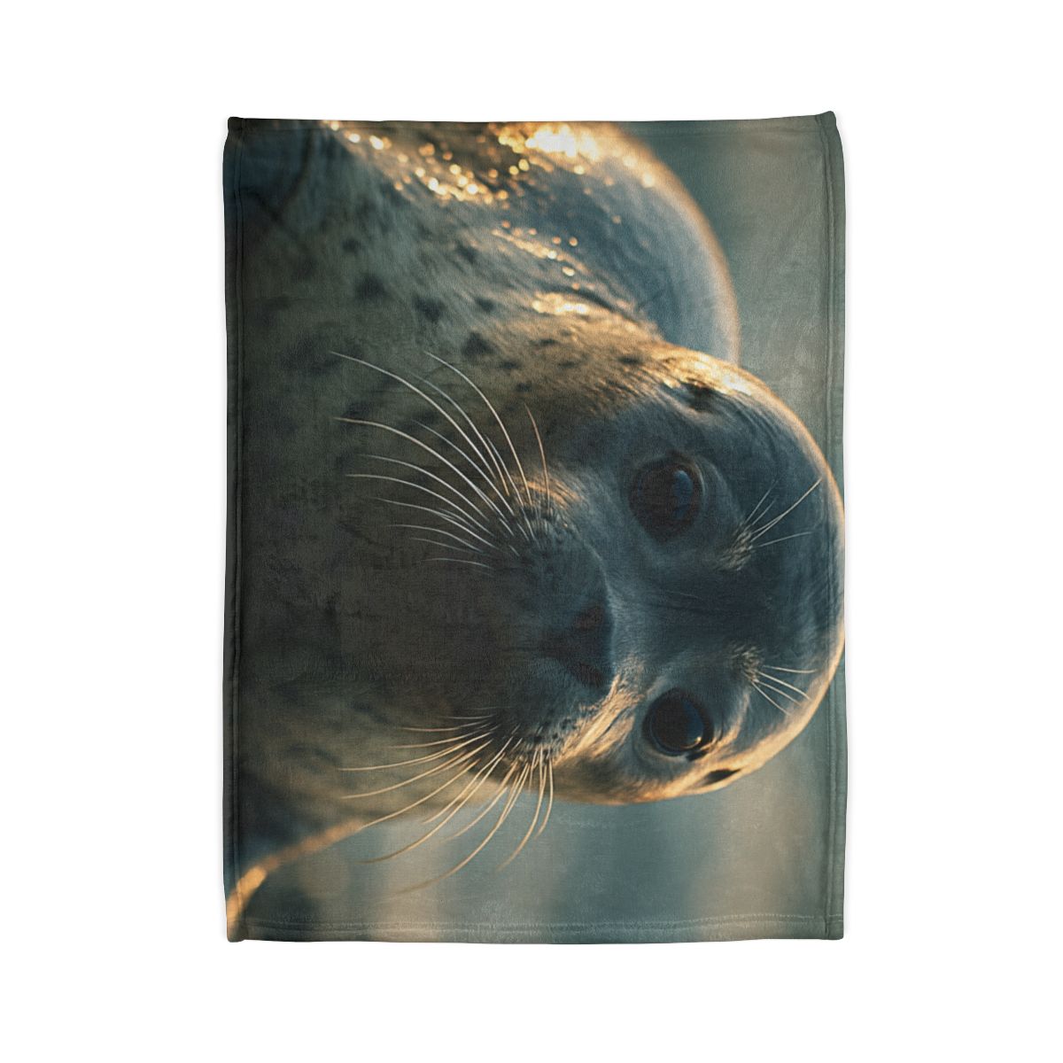 Luminous Gaze Harbor Seal stylish throw blankets