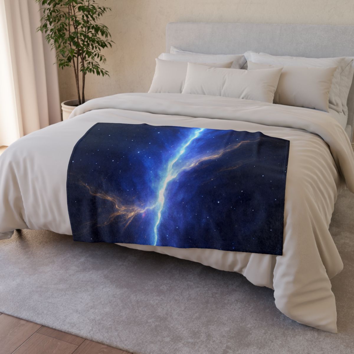 Luminous Horizon Rift decorative home blankets
