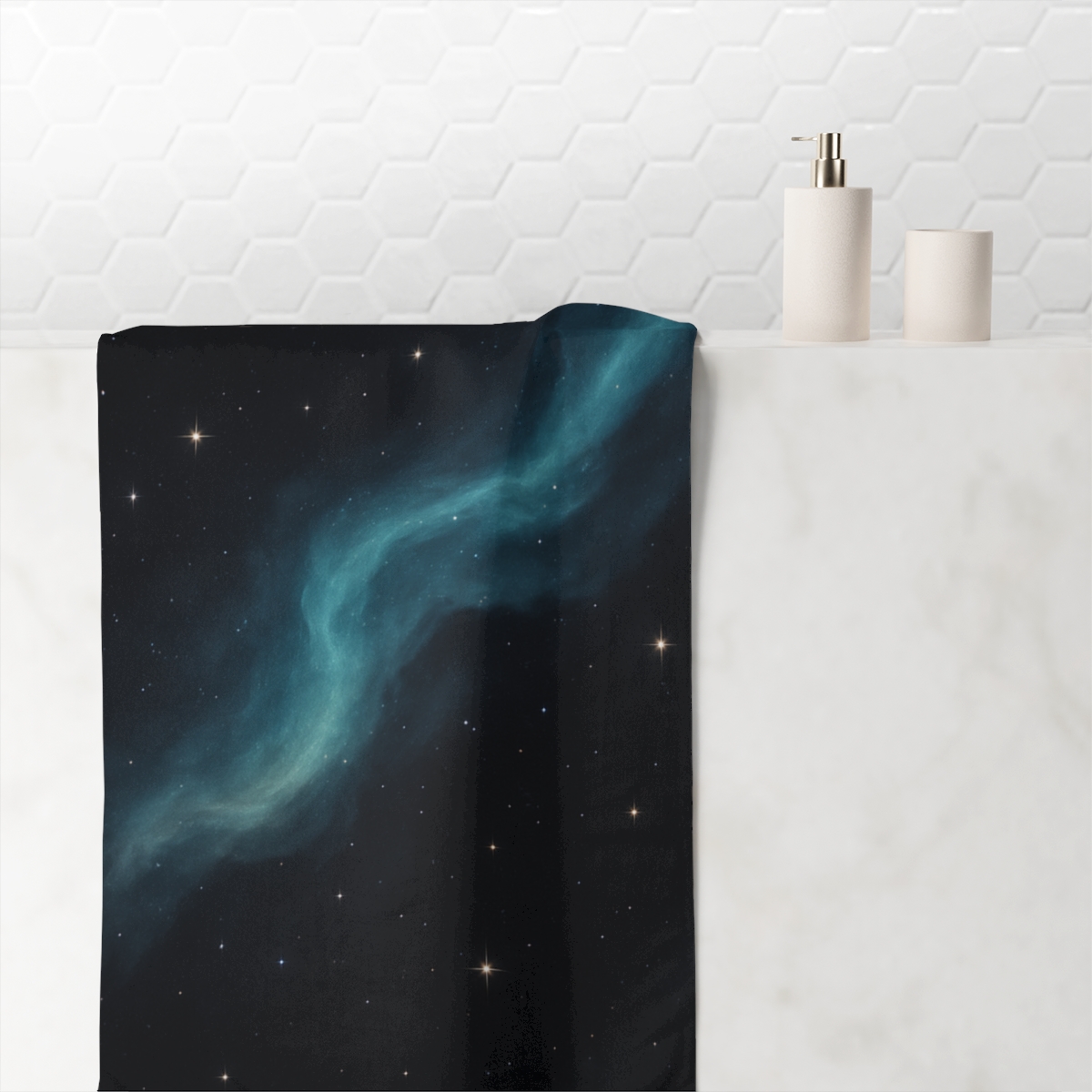 Luminous Nebula Tidal Flow decorative home towels