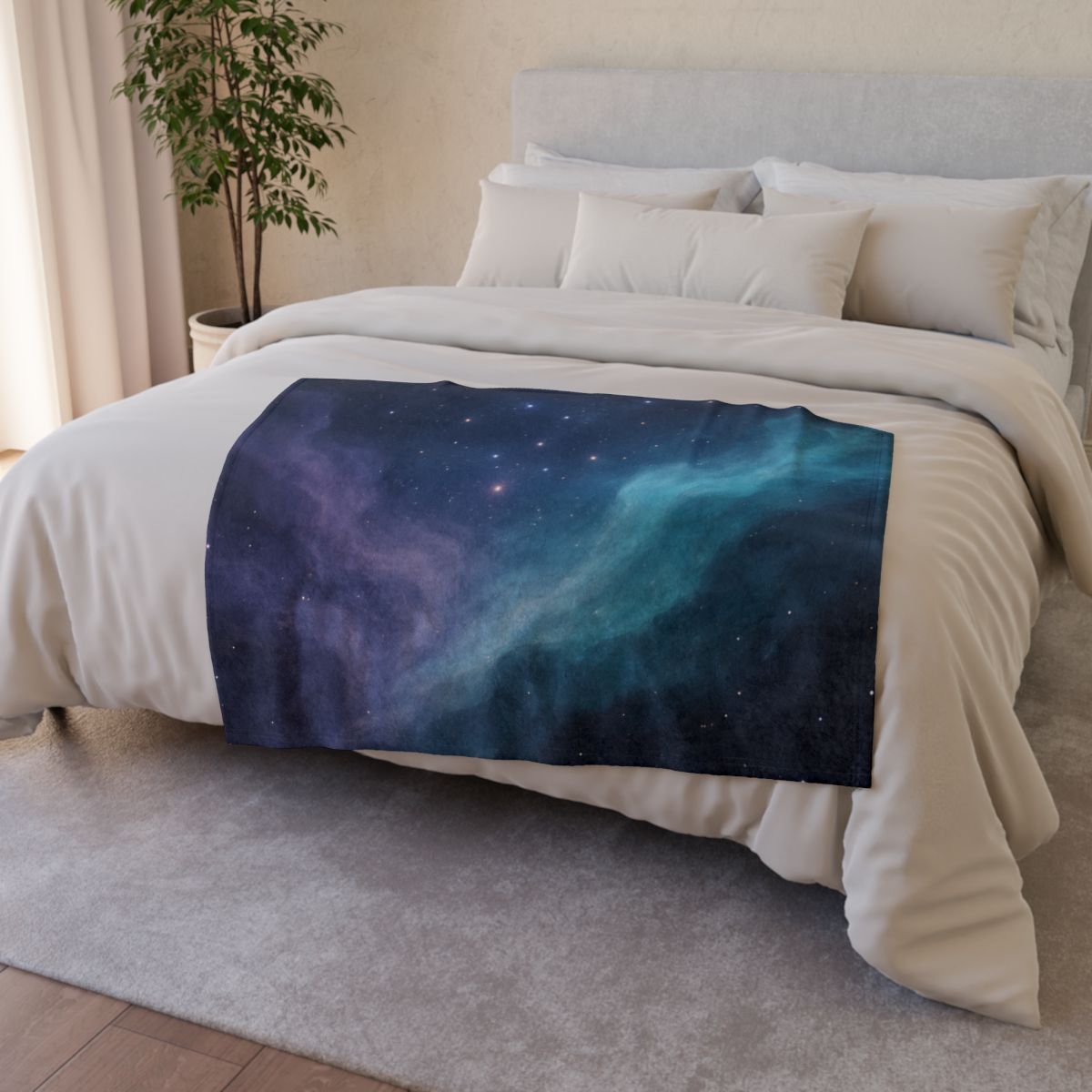 Luminous Nebula Tidal Surge stylish throw blankets