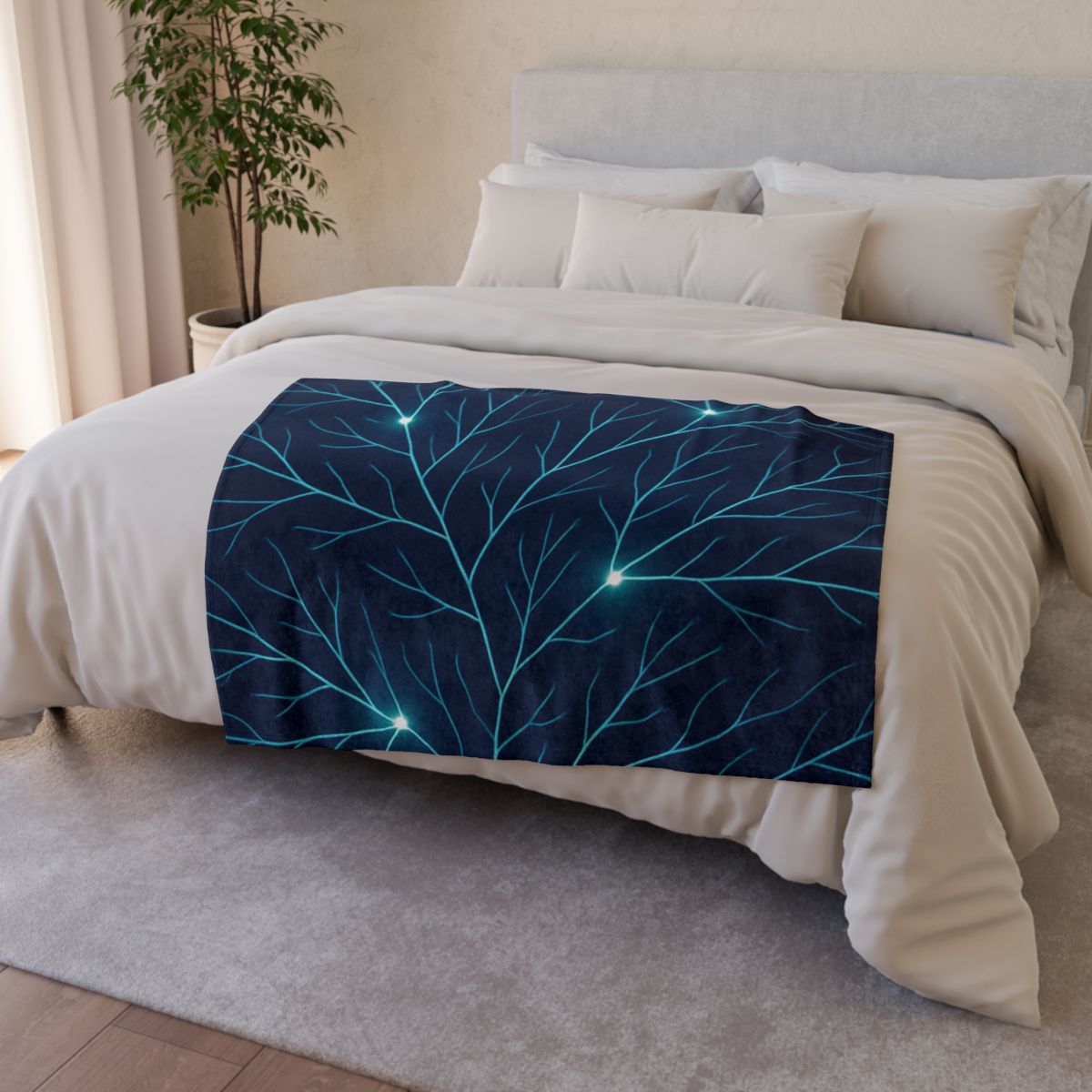 Luminous Vein Constellation stylish throw blankets