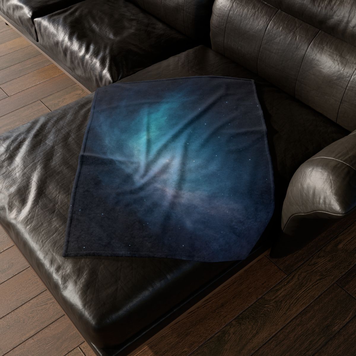 Luminous Void Tidal Bloom designer printed blankets