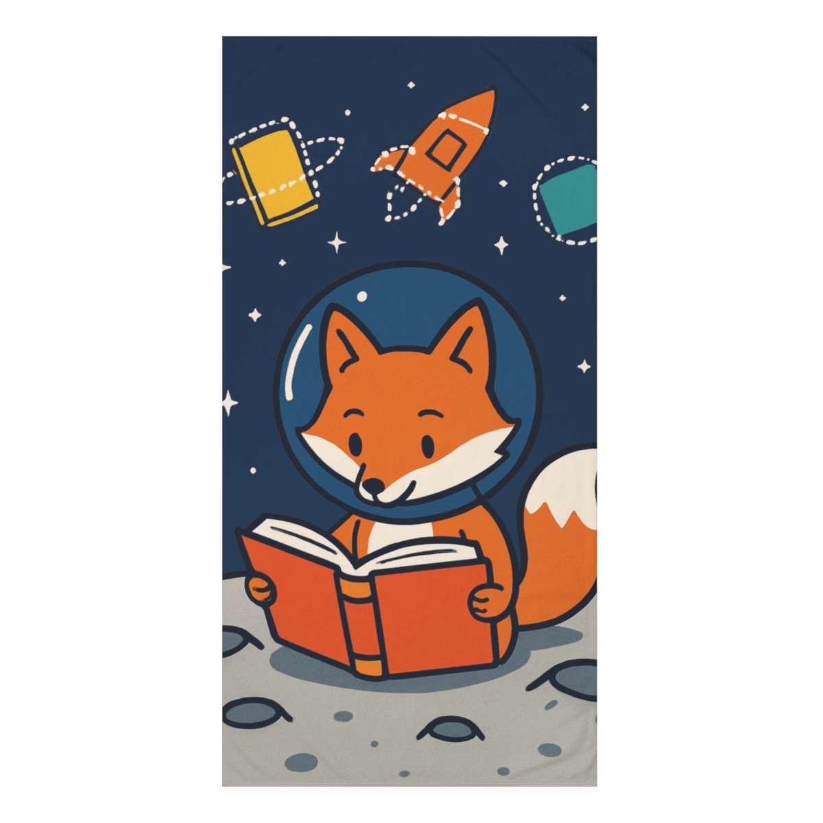 Lunar Library Of The Wise Fox stylish beach towels