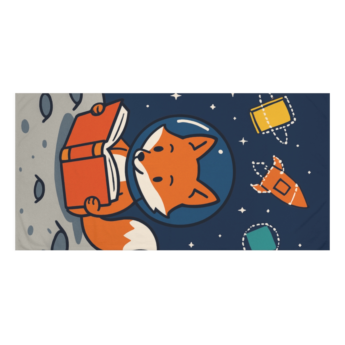 Lunar Library Of The Wise Fox stylish beach towels