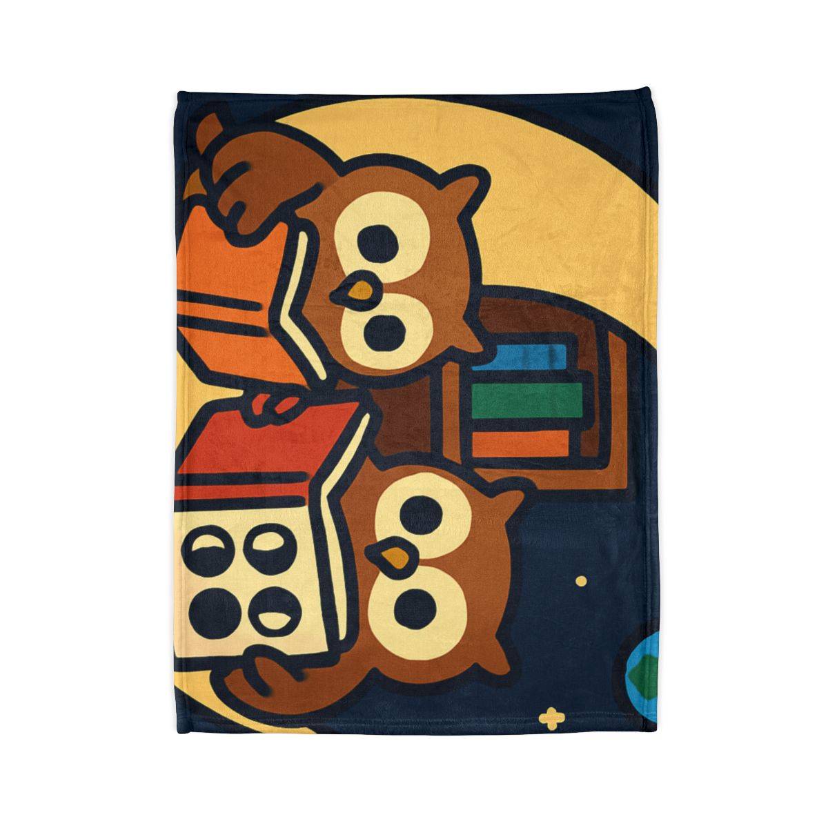 Lunar Library Owls soft fleece blankets
