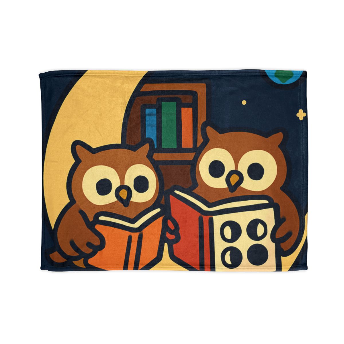 Lunar Library Owls soft fleece blankets
