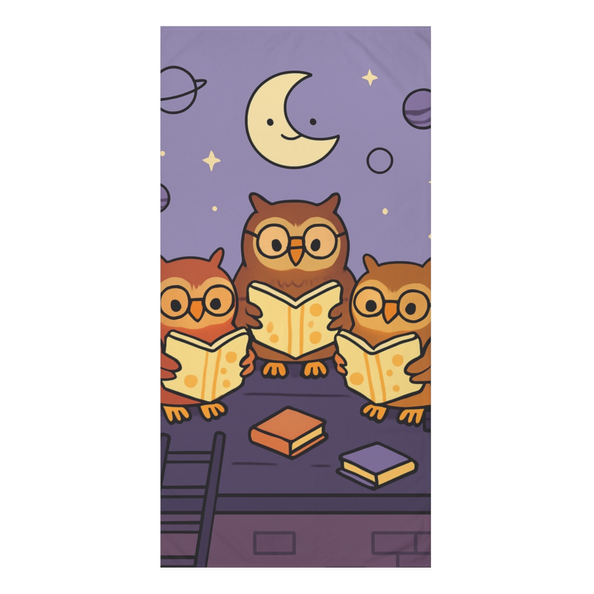 Lunar Library Owls custom towels