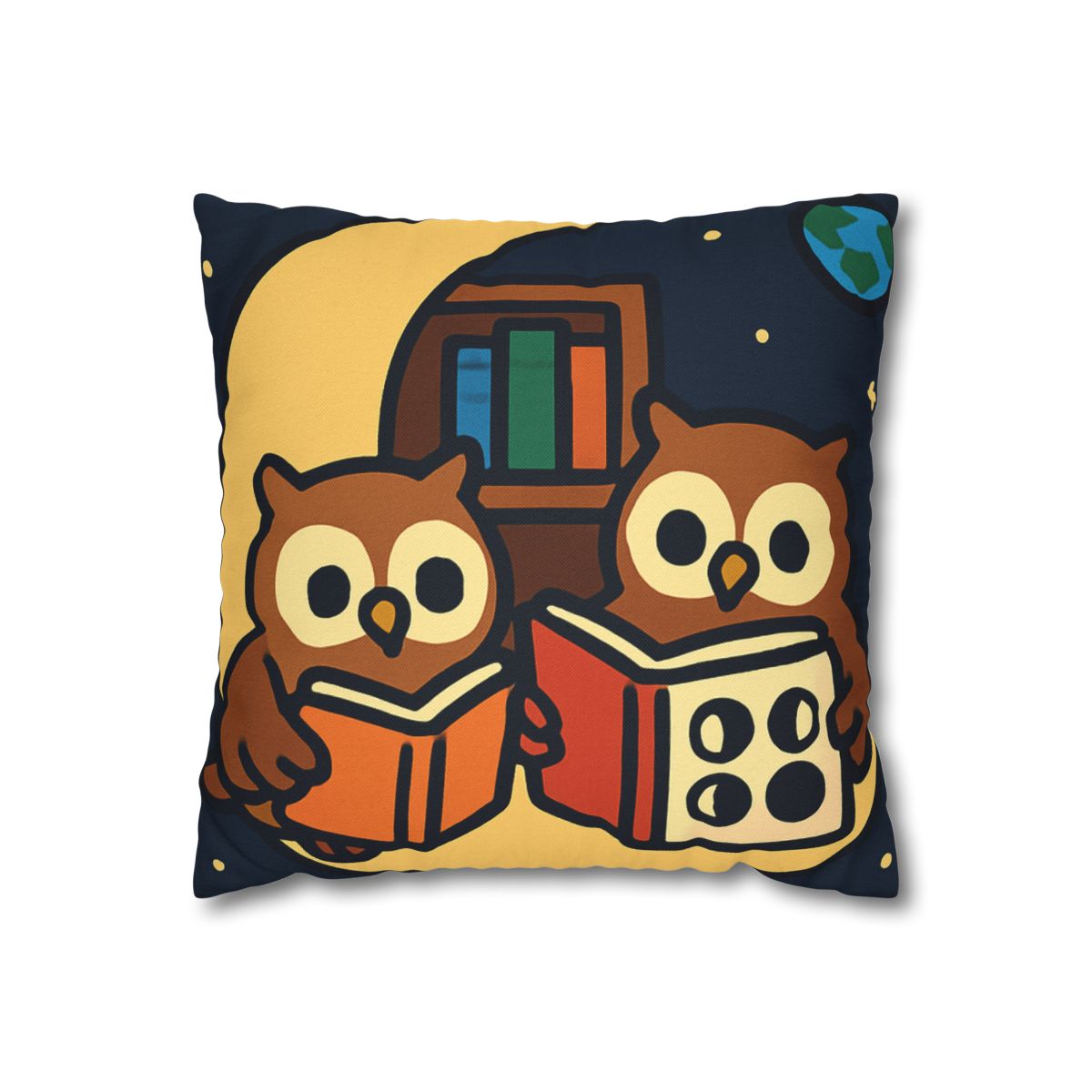Lunar Library Owls custom pillow cases
