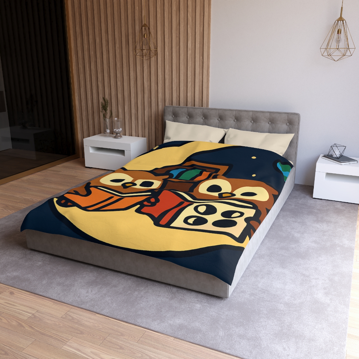 Lunar Library Owls custom duvets