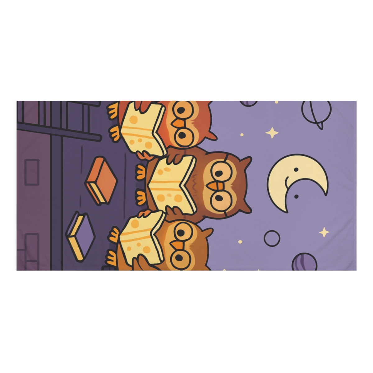 Lunar Library Owls custom towels