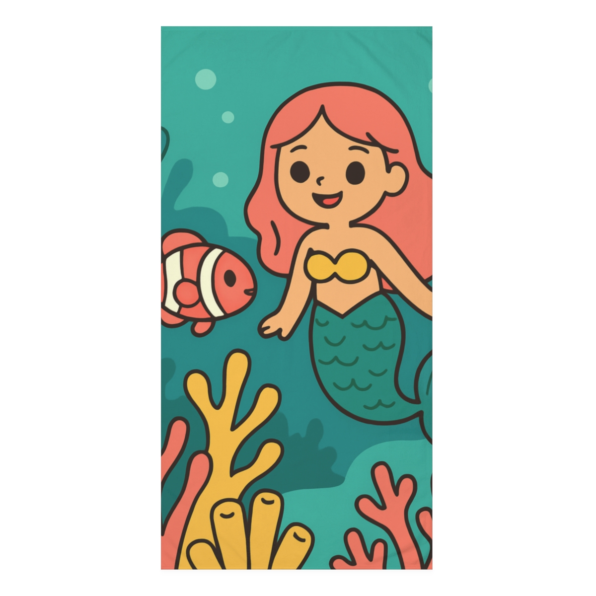Magical Coral Reef Mermaid decorative home towels